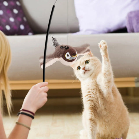 Bird Cat Toy Flapping