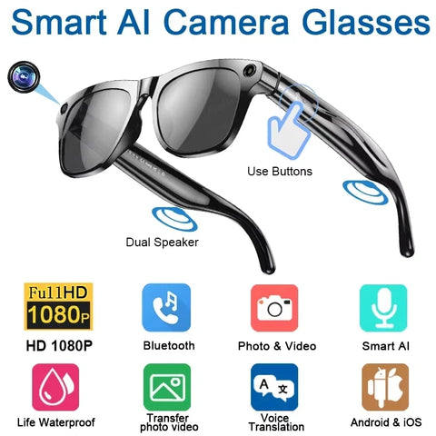 4K HD AI Smart Glasses