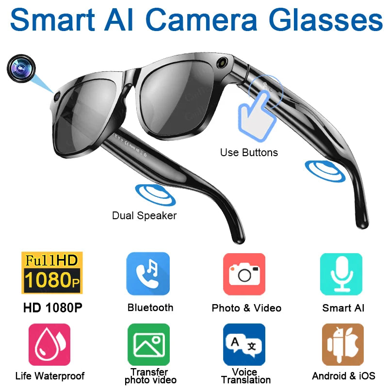 4K HD AI Smart Glasses